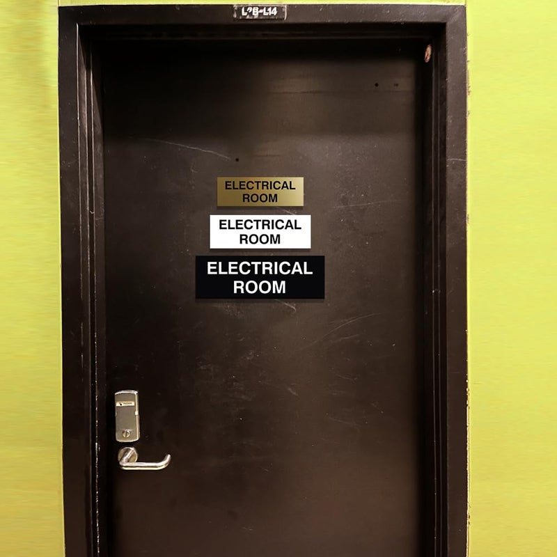 All Quality Basic Electrical Room Sign | Durable Construction | Building Safety - Silver - Small (1 Pack) - Image 5